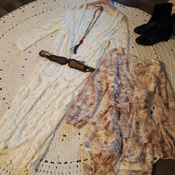 NEW NWOT BO HO.LONG LACE SMALL FESTIVAL COAT - Picture 6 of 13